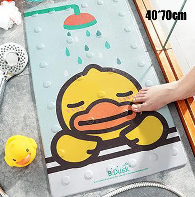 Non Slip Bathroom Rug Little Yellow Duck Bath Mat Suction Pad Bath Mats Cartoon Rubber Eco-Friendly Non Slip Mat Bedroom Rugs