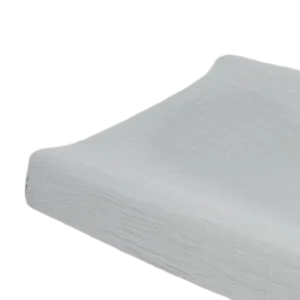 Organic Cotton Muslin Changing Pad Cover - White Sage