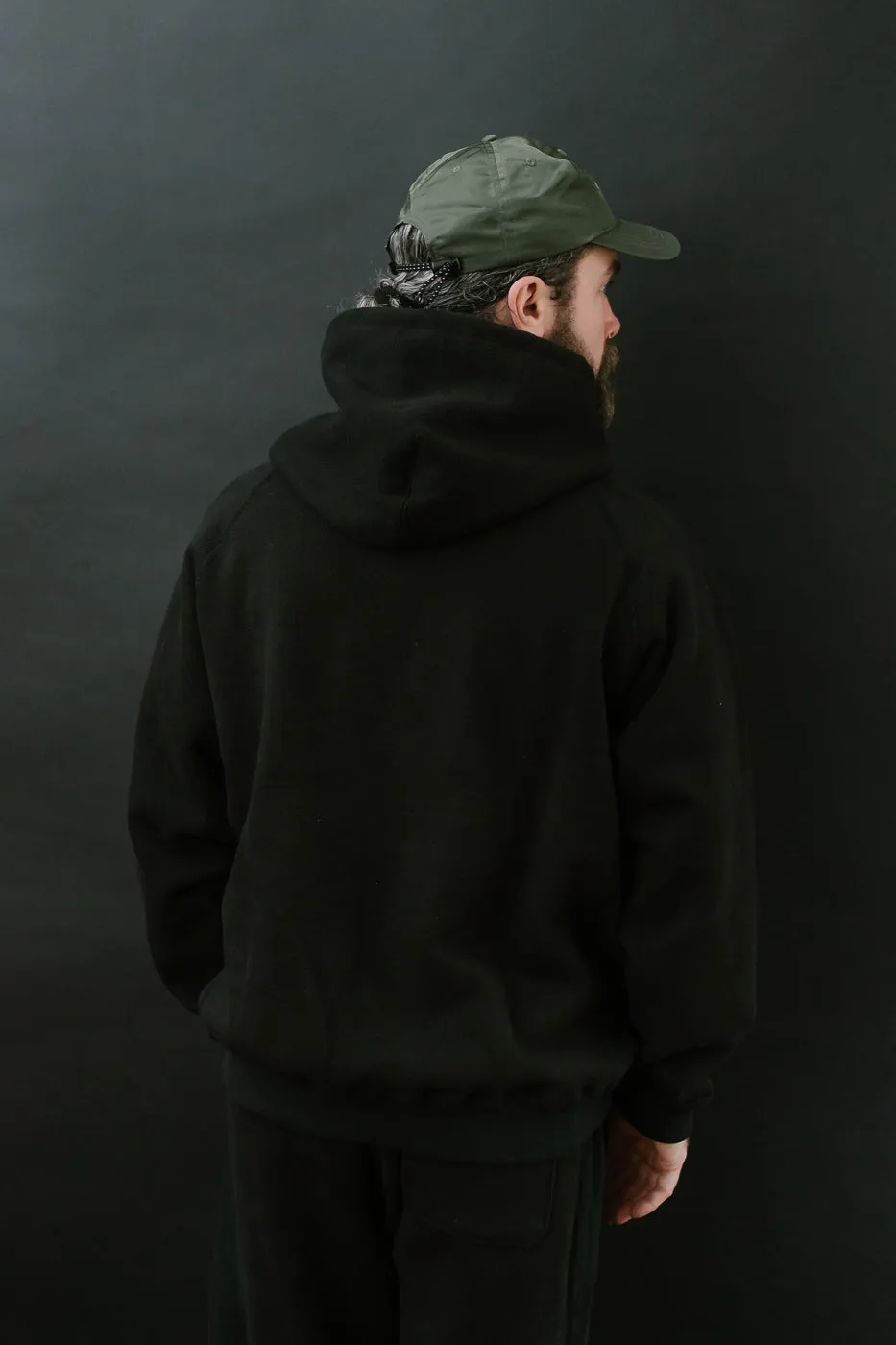 Pullover Hoodie 876gsm Double Heavyweight French Terry - Sumi Black