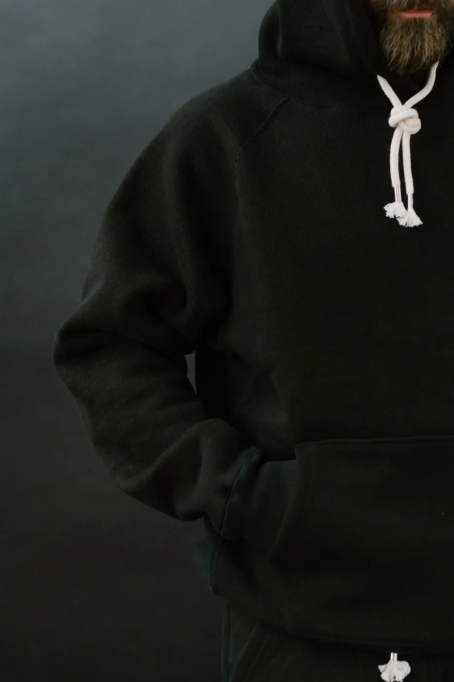 Pullover Hoodie 876gsm Double Heavyweight French Terry - Sumi Black