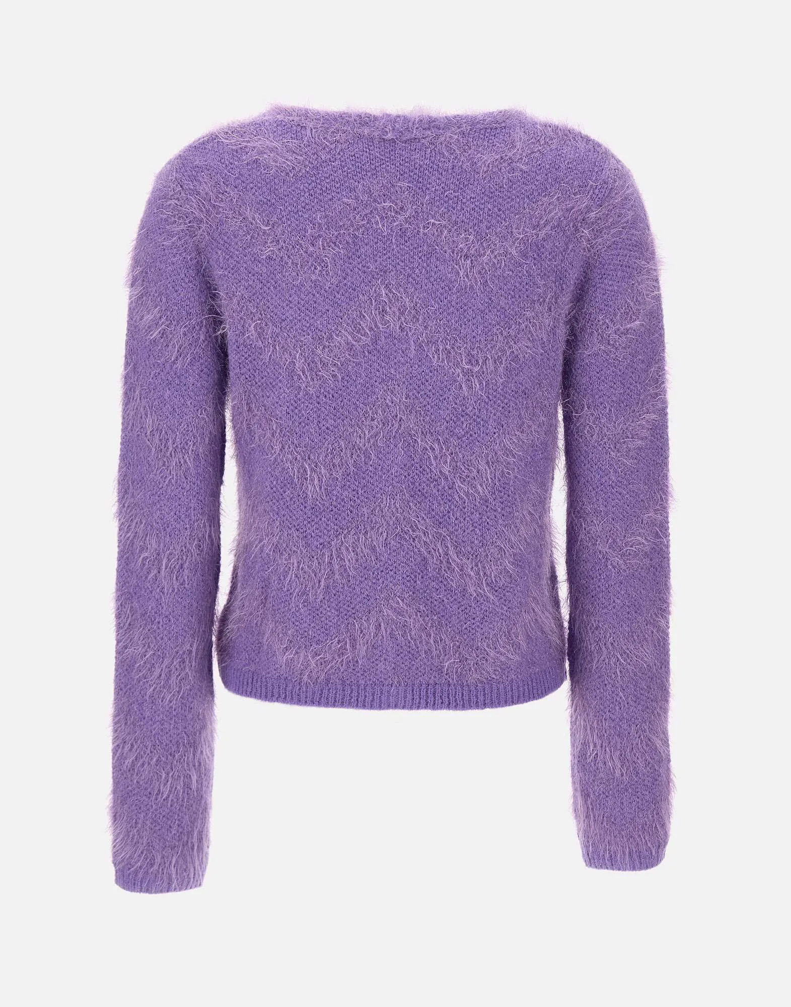 Purple Mohair Cardigan with Lurex