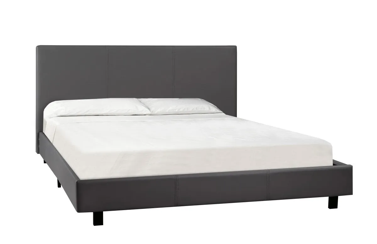 Queen Bed & Mattress Set - Grey