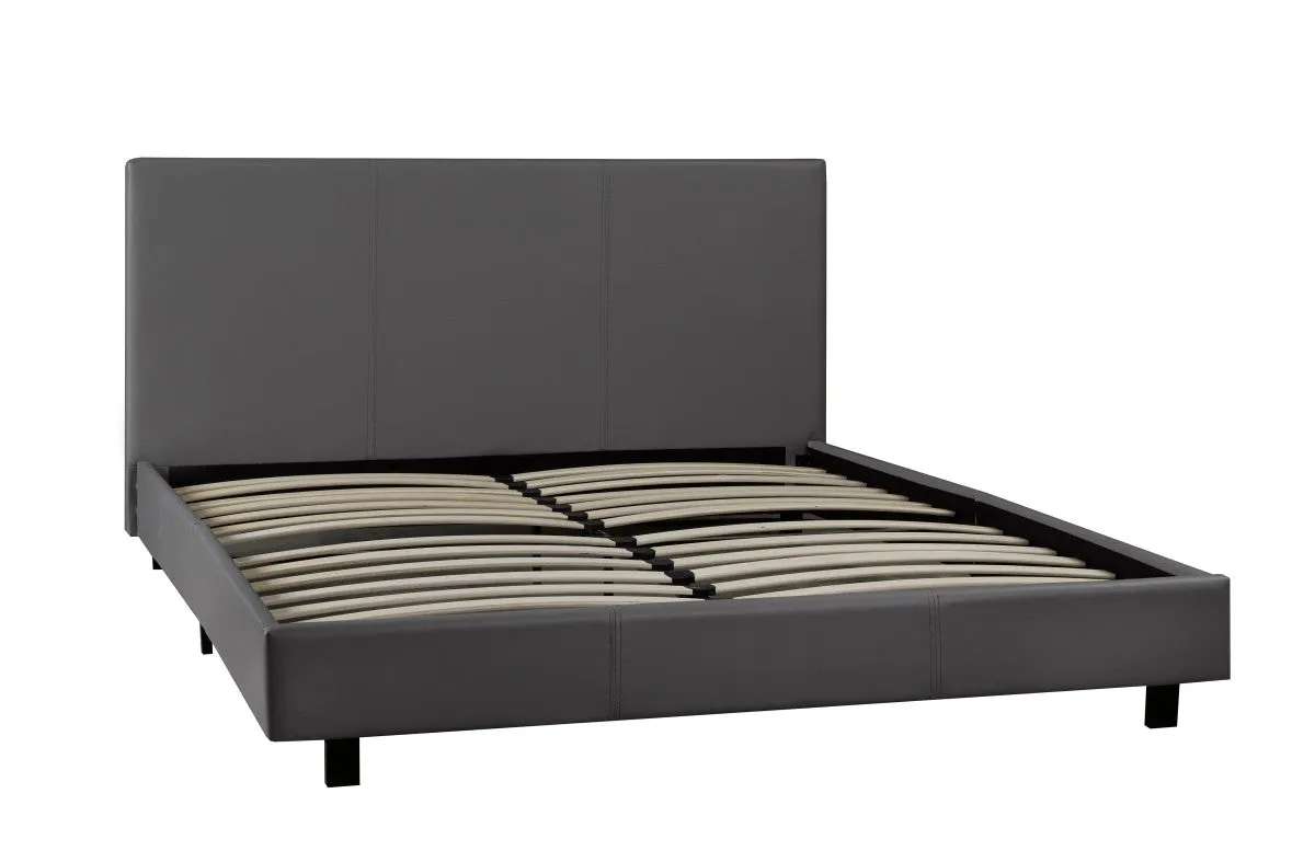 Queen Bed & Mattress Set - Grey