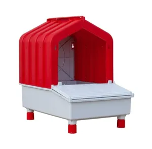 RentACoop Mobile Hen Den Roll-Out 1-Hole Chicken Nesting Box with Legs for Chicken Coop