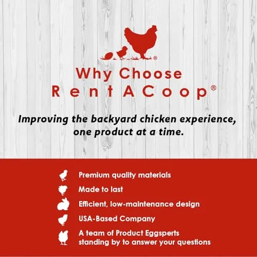 RentACoop Mobile Hen Den Roll-Out 1-Hole Chicken Nesting Box with Legs for Chicken Coop