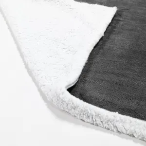 Sherpa Throw / Blanket - Fleece Grey