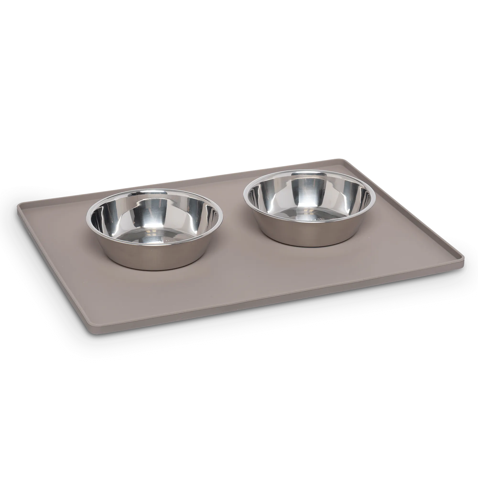 Silicone Non-Slip Pet Bowl Mat with Raised Edge, 15.75" x 12"