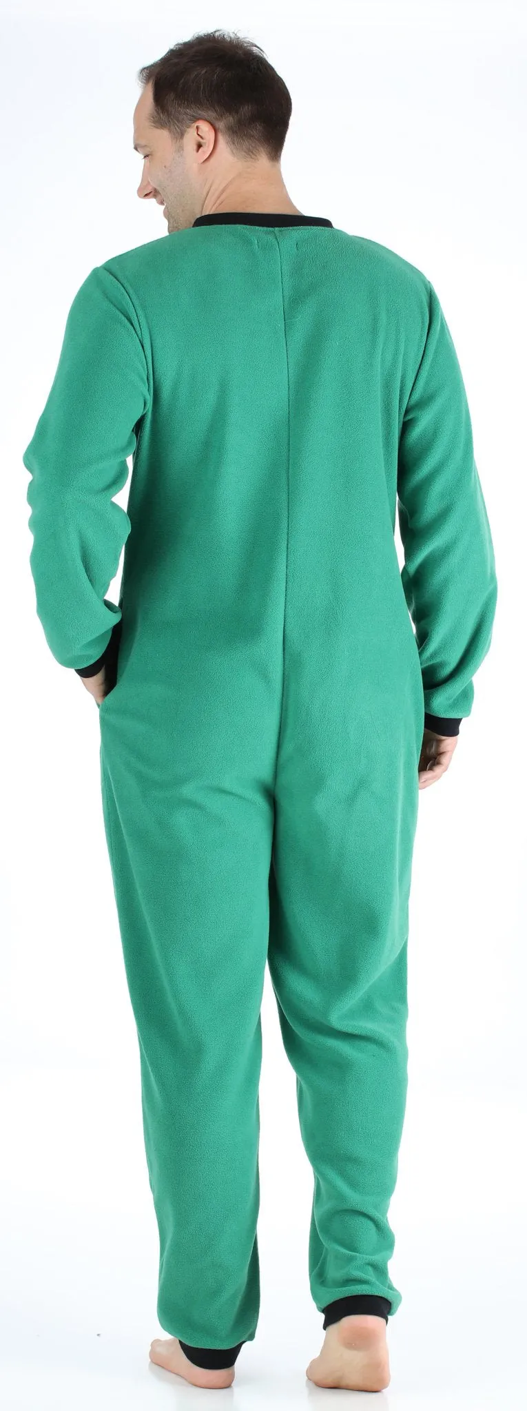 Sleepyheads Men’s Fleece Non-Footed Solid Color Onesie Pajamas Jumpsuit