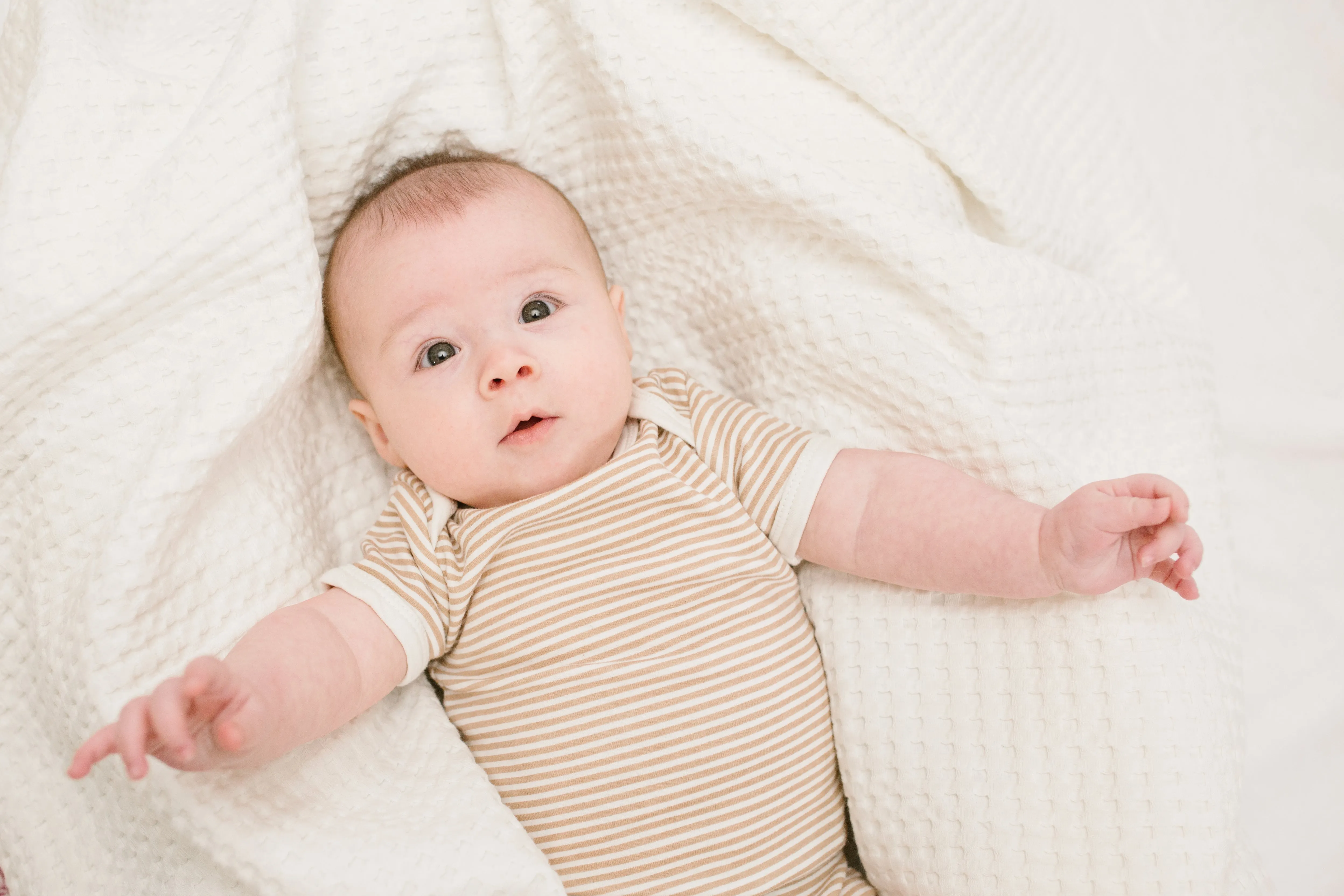 Soft Cream Baby Blanket 'Vanilla' Waffle