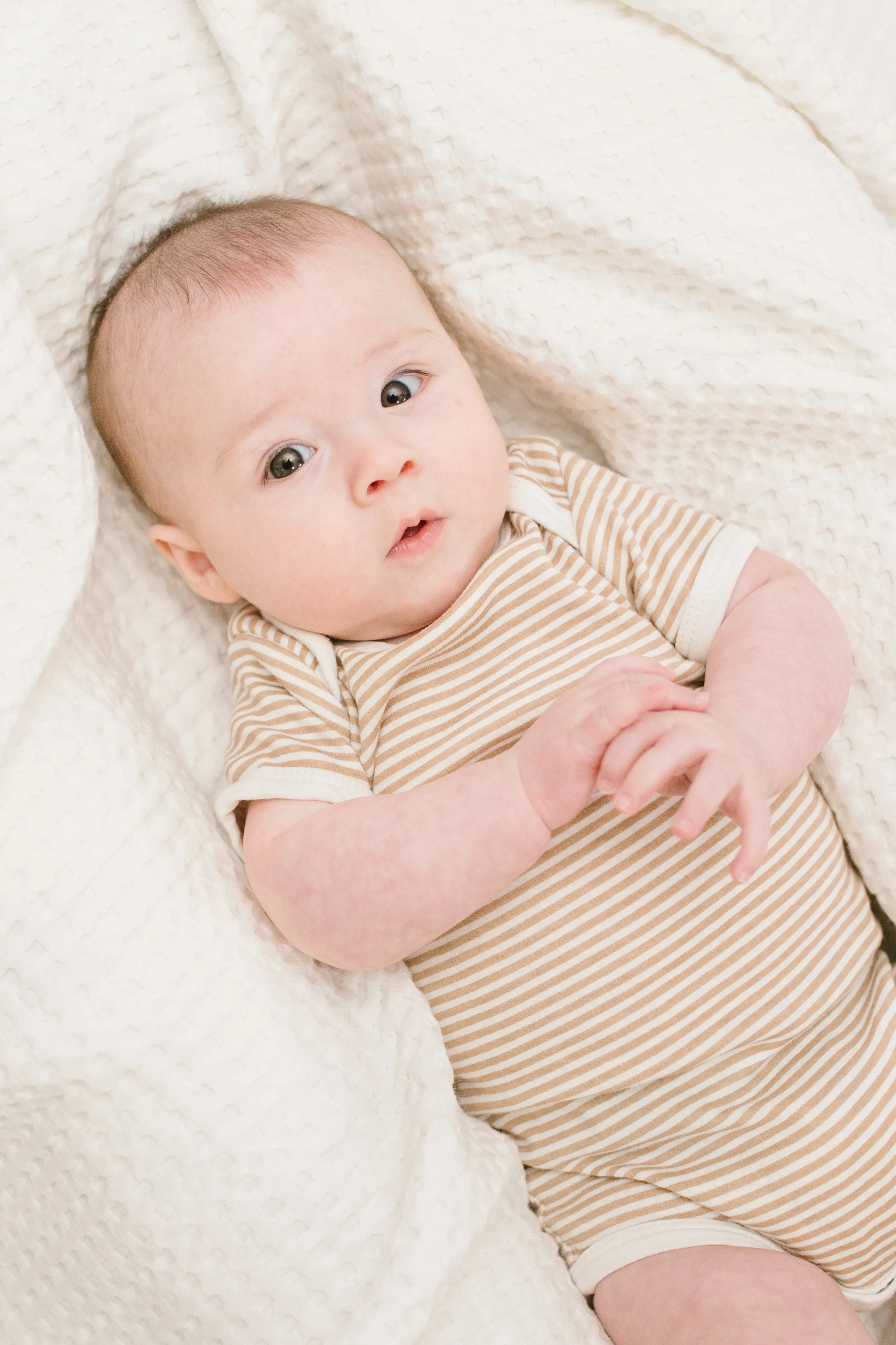 Soft Cream Baby Blanket 'Vanilla' Waffle