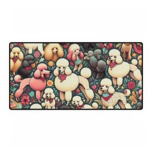 Super Sweet and Whimsical Standard Poodle Pattern - Desk Mats