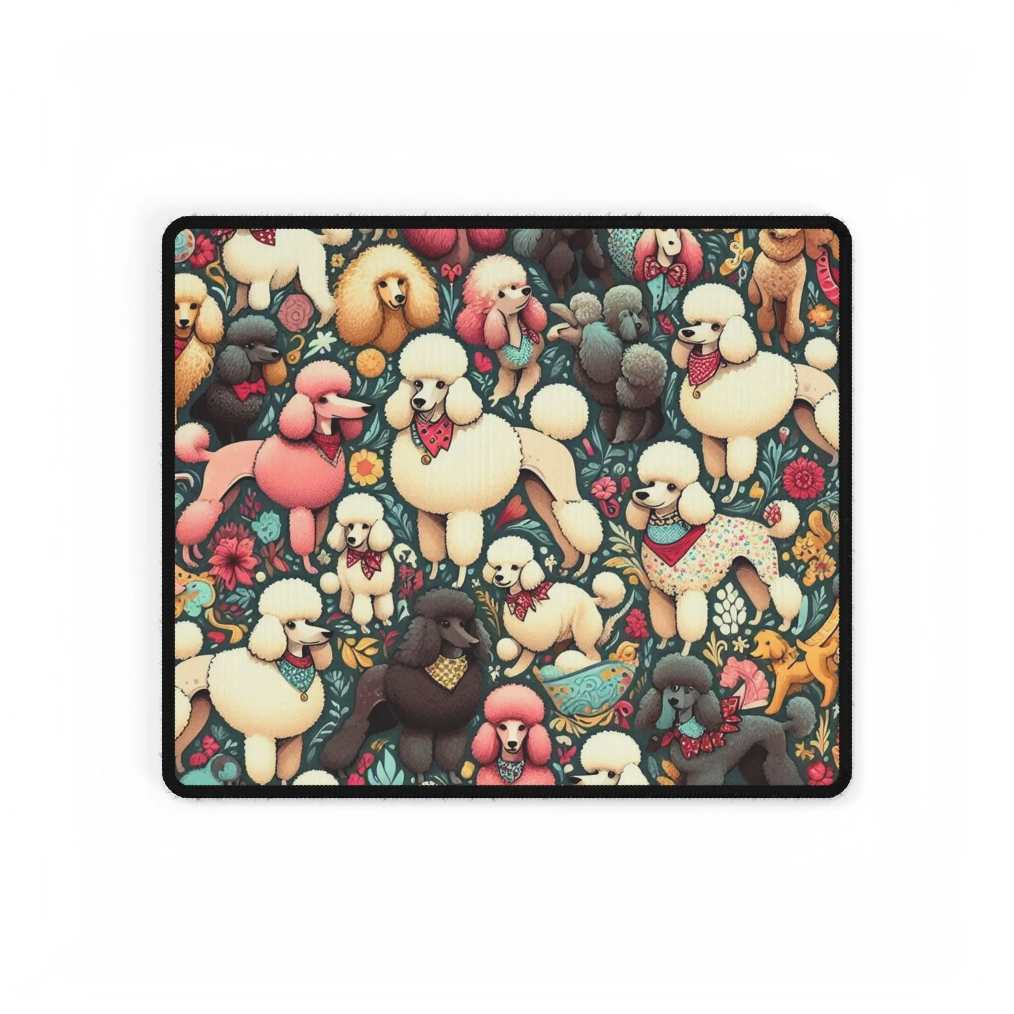 Super Sweet and Whimsical Standard Poodle Pattern - Desk Mats