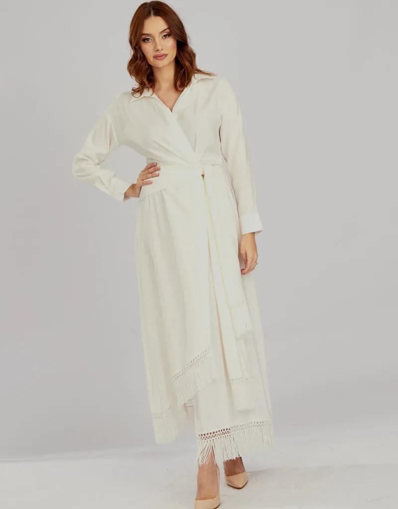 Tassel Wrap Dress Aviva