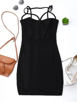 TastyHottie - Trendy Spaghetti Straps Low Back Bodycon Dress