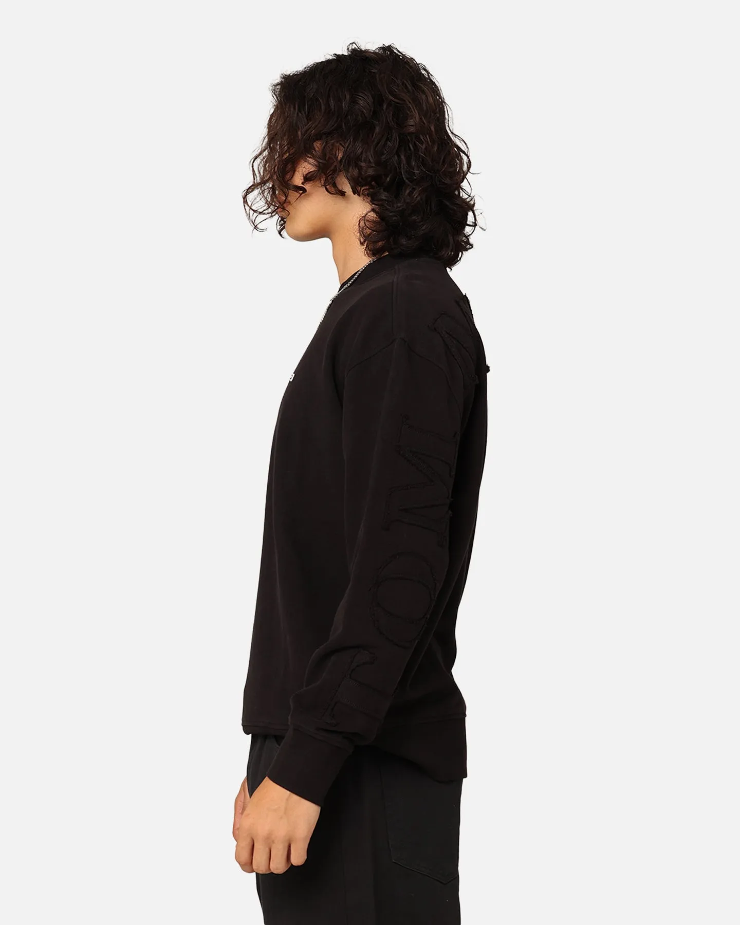 Tommy Jeans Relaxed Tonal Appliqué Crewneck Black