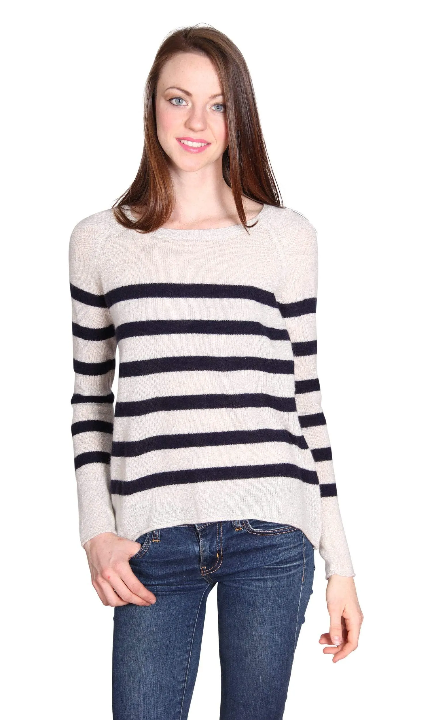 Velvet by Graham & Spencer Arlette Striped Cashmere Sweater