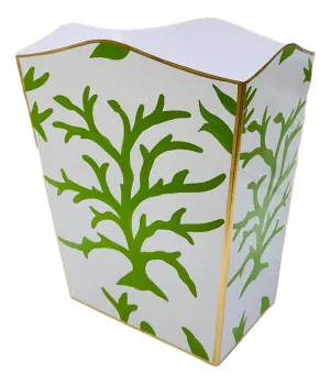 Wastebasket - Green Coral