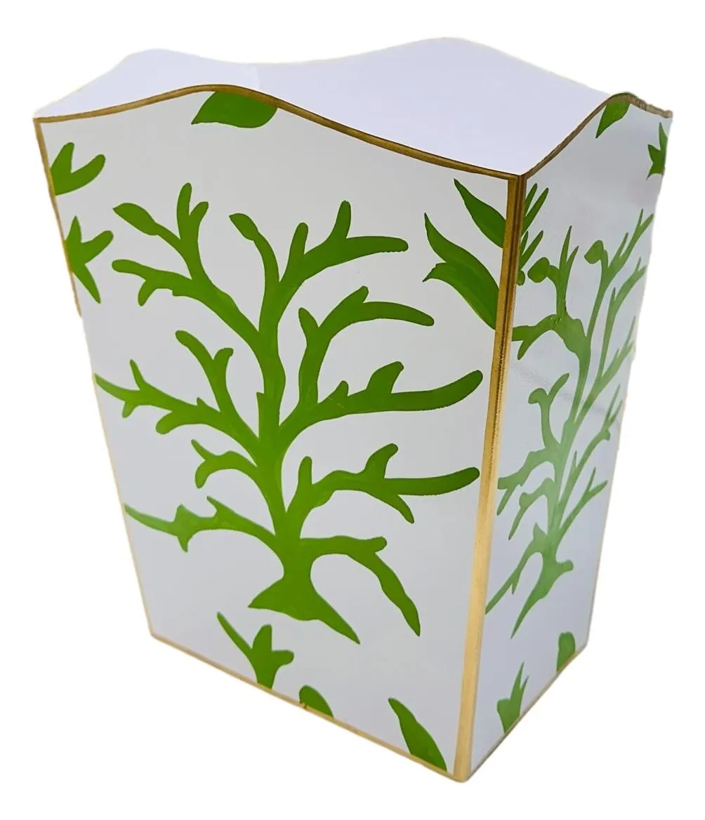 Wastebasket - Green Coral